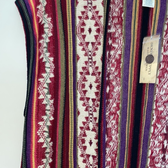 RALPH LAUREN DENIM & SUPPLY Navajo Aztec Tribal Long Sweater Vest Top - Picture 6 of 9